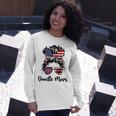 Doodle Mom Happy 4Th Of July American Flag Day Long Sleeve T-Shirt Gifts for Her