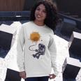 Funny Astronaut Monkey Blowing Sun V2 Unisex Long Sleeve Gifts for Her