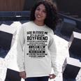 God Blessed Me With An Awesome Boyfriend Unisex Long Sleeve Gifts for Her