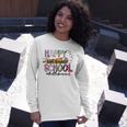 Happy Last Day Of School Teacher Student Graduation Leopard Long Sleeve T-Shirt T-Shirt Gifts for Her