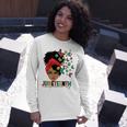 Junenth Is My Independence Day Black Queen And Butterfly Long Sleeve T-Shirt T-Shirt Gifts for Her