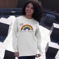 Love Wins Lgbt Kawaii Cute Anime Rainbow Flag Pocket Long Sleeve T-Shirt Gifts for Her