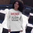 Mema Grandma Mema The Woman The Myth The Legend Long Sleeve T-Shirt Gifts for Her