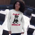 Miniature Schnauzer At Home Child Wrangler Multi Tasking Dog Unisex Long Sleeve Gifts for Her