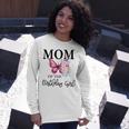Mom 1St First Birthday Matching Butterfly Floral Long Sleeve T-Shirt Gifts for Her
