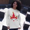 New Christmas Unicorn Face Santicorn Cute Unisex Long Sleeve Gifts for Her