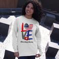 Oncology Nurse Rn 4Th Of July Independence Day American Flag Long Sleeve T-Shirt Gifts for Her
