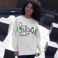 One Lucky Dad Funny St Patrick Day Unisex Long Sleeve Gifts for Her