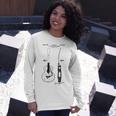 Patent Drawing Old Acoustic Guitar Unisex Long Sleeve Gifts for Her