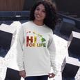 Rasta Colored Hi For Life Hawaii Palm Tree Tee Long Sleeve T-Shirt T-Shirt Gifts for Her