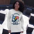 Retro All American Dad 4Th Of July Daddy Eagle Usa Long Sleeve T-Shirt Gifts for Her