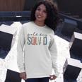 Squad Teacher Student First Last Day Of School Field Leopard Long Sleeve T-Shirt T-Shirt Gifts for Her