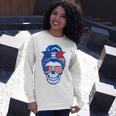 Ultra Maga Red White Blue Skull Unisex Long Sleeve Gifts for Her