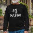 1 Papou Number One Sports Fathers Day Long Sleeve T-Shirt T-Shirt Gifts for Old Men