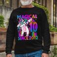 10 Year Old Unicorn Dabbing 10Th Birthday Girl Unicorn Party V2 Long Sleeve T-Shirt Gifts for Old Men