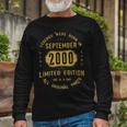 2000 September Birthday 2000 September Limited Edition Long Sleeve T-Shirt Gifts for Old Men