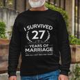 27Th Wedding Anniversary Couples Husband Wife 27 Years V2 Long Sleeve T-Shirt Gifts for Old Men