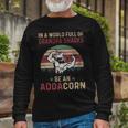 Adda Grandpa In A World Full Of Grandpa Sharks Be An Addacorn Long Sleeve T-Shirt Gifts for Old Men