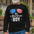 All American Boy Us Flag Sunglasses For Matching 4Th Of July Long Sleeve T-Shirt T-Shirt Gifts for Old Men