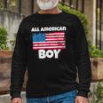 All American Boy Usa Flag Distressed 4Th Of July Long Sleeve T-Shirt T-Shirt Gifts for Old Men