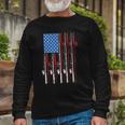 American Flag Fishing Patriotic FishermanFishing Rods Flag Long Sleeve T-Shirt T-Shirt Gifts for Old Men