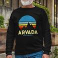 Arvada Colorado Mountains Vintage Retro Long Sleeve T-Shirt T-Shirt Gifts for Old Men