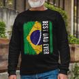 Best Brazilian Dad Ever Brazil Daddy Fathers Day Long Sleeve T-Shirt Gifts for Old Men