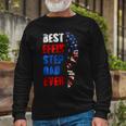 Best Effin’ Step Dad 4Th Of July Ever Shoes Trace Flag Long Sleeve T-Shirt Gifts for Old Men