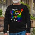 You Bet Giraffe Im A Proud Mom Pride Lgbt Happy Long Sleeve T-Shirt Gifts for Old Men