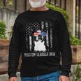 Boston Terrier Dad American Flag 4Th Of July Dog Fathers Day Long Sleeve T-Shirt Gifts for Old Men