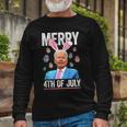 Bunny Joe Biden 4Th Of July Happy Easter Day V2 Long Sleeve T-Shirt Gifts for Old Men