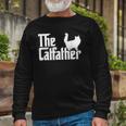 The Catfather Cat Dad For Cat Lover Long Sleeve T-Shirt T-Shirt Gifts for Old Men