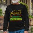 Celebrate Juneteenth Green Freedom African American Long Sleeve T-Shirt Gifts for Old Men