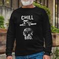 Chill Bro Cool Sloth On Tree Long Sleeve T-Shirt T-Shirt Gifts for Old Men