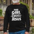 Cool Jesus Art For Girls Jesus Christian Lover Long Sleeve T-Shirt T-Shirt Gifts for Old Men