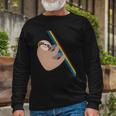 Cute Sloth New Sloth Climbing A Rainbow Long Sleeve T-Shirt T-Shirt Gifts for Old Men