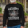 Im A Dad Grandpa Veteran Fathers Day Long Sleeve T-Shirt T-Shirt Gifts for Old Men