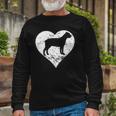 Distressed Cane Corso Heart Dog Owner Graphic Long Sleeve T-Shirt T-Shirt Gifts for Old Men