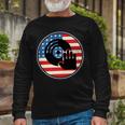 Dj Player Dad Disc Jockey Us Flag 4Th Of July Long Sleeve T-Shirt Gifts for Old Men