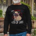 Dog Pug Happy 4Th Of July Usa American Flag Merica Long Sleeve T-Shirt T-Shirt Gifts for Old Men