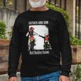 Father And Son Best Buddies Forever Fist Bump Dirt Bike Long Sleeve T-Shirt T-Shirt Gifts for Old Men