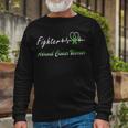 Fighter Adrenal Cancer Warrior Heartbeat Green Ribbon Adrenal Cancer Adrenal Cancer Awareness Unisex Long Sleeve Gifts for Old Men