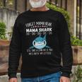 Forget Mama Bear Im A Mama Shark Novelty Long Sleeve T-Shirt T-Shirt Gifts for Old Men