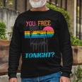 You Free Tonight 4Th Of July Retro American Bald Eagle Long Sleeve T-Shirt Gifts for Old Men