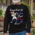 Friends Dont Let Friends Fight Chronic Fatigue Syndrome Cfs Alone Unicorn Blue Ribbon Chronic Fatigue Syndrome Support Cfs Awareness V2 Unisex Long Sleeve Gifts for Old Men