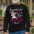 Friends Dont Let Friends Fight Pagets Disease Alone Unicorn Pink Ribbon Pagets Disease Pagets Disease Awareness Unisex Long Sleeve Gifts for Old Men