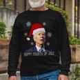 Funny Anti Joe Biden Happy 4Th Of July Merry Christmas Unisex Long Sleeve Gifts for Old Men