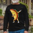 Funny Dabbing Taco Cinco De May Mexican Food Unisex Long Sleeve Gifts for Old Men