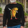 Funny Dabbing Taco Cinco De May Mexican Food V5 Unisex Long Sleeve Gifts for Old Men