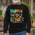 Funny Happy Last Day Of School Hello Summer Multicolored Unisex Long Sleeve Gifts for Old Men